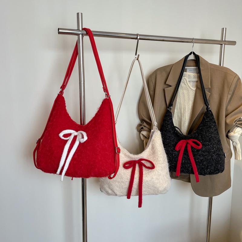 Large Capacity Shoulder Bag Women's Bow Tote Bag Crossbody Bag