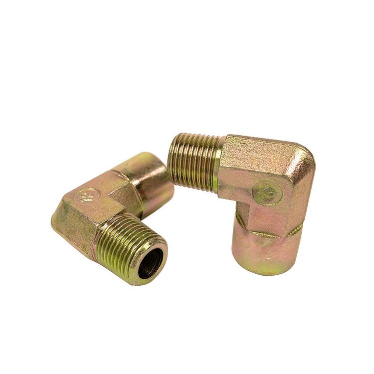 High-Pressure Hydraulic Elbow Joint with Internal & External Threads - 2, 3, 4, 6 Points, 1 Inch Right-Angle Connection