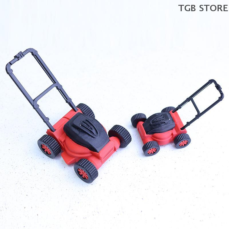 1 Pcs 1:12 1:18 Dollhouse Lawn Mower Model Miniature Furniture Accessories Simulation Children's Garden Mower Toy Repair Tool