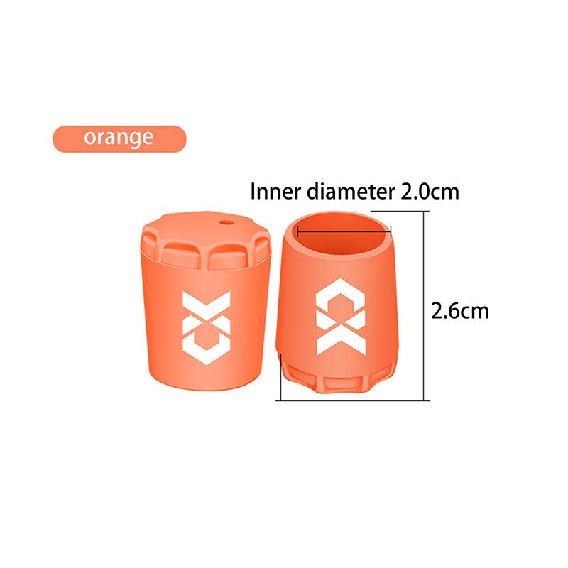 4Pcs Silicone Lure Rod Bottom Protector Fishing Rod End Cap Fishing Rod Plug Tail Protector Elastic Handle Protective Case orange-S
