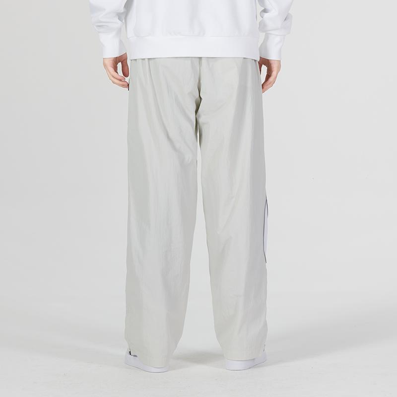 Nike Swoosh Woven Pants With Logo Print, Casual Straight-Leg Loose-Fit Men Bottoms Grey DX0595-072