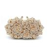 Elegante Borsa a Pochette da Sera in Cristallo e Strass a Forma di Rosa