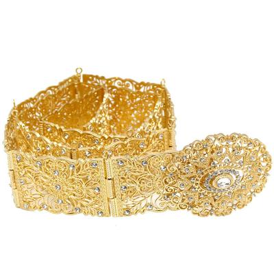 Cinto de ouro tradicional corrente de cintura noiva acessório de casamento design vazado joias presente 2023