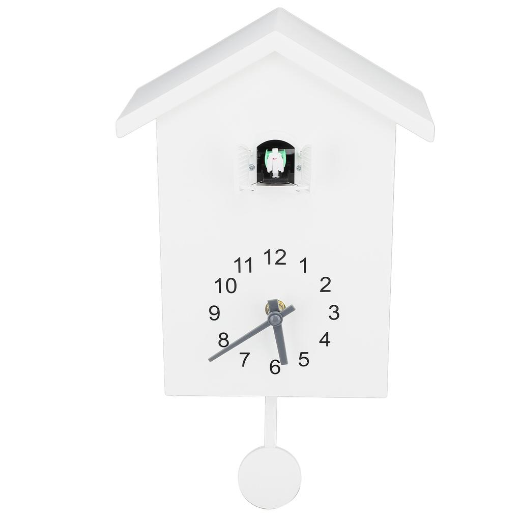 Bird House Wall Clock Bird Voice Call Nordic Style Bird House Pendulum Wall Hanging Clock for
