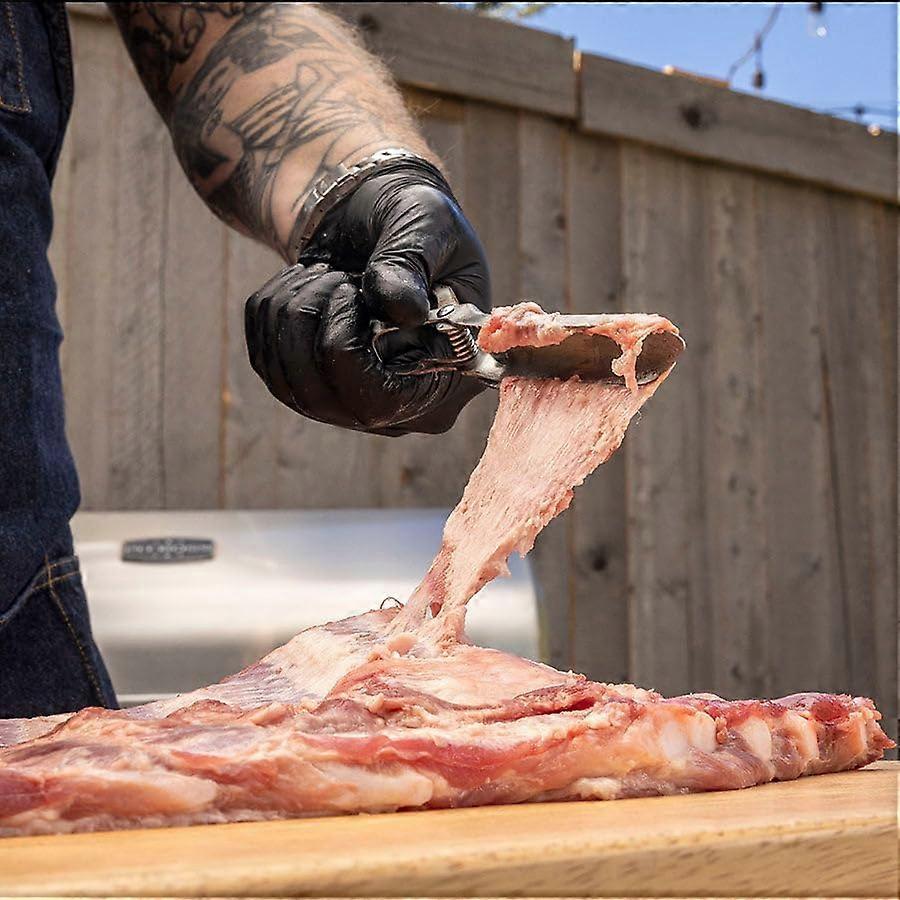 Rib Membrane Remover Stainless Steel Periosteal Stripper Kitchen Rib Prep Tool BBQ Accessories