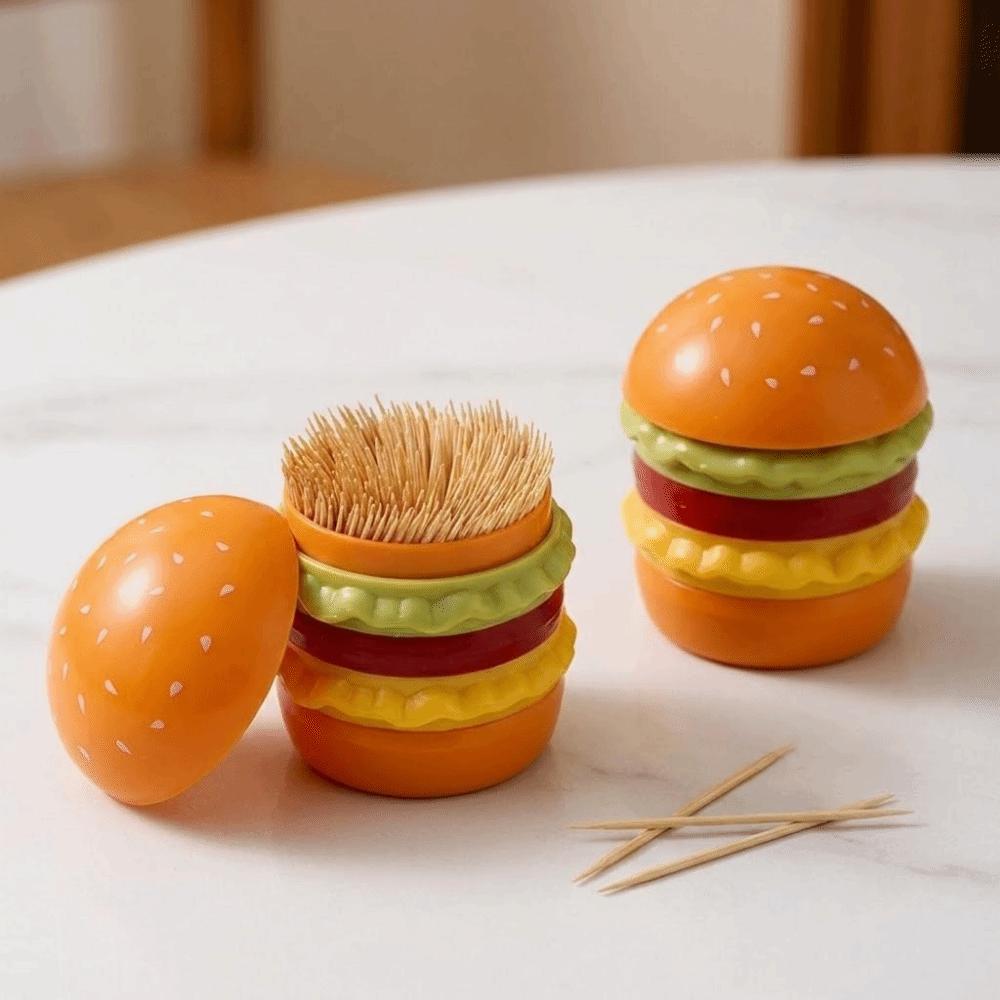 2PCS Dust-proof Toothpick Jar Decorative Toothpick Box Creative Dental Floss Box Bedroom