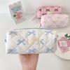 Pencil Pouch, Bow-knot Pencil Case, Girls Stationery Storage Bag, Makeup Brush Bag, Large Capacity Stationery Holder Organizer
