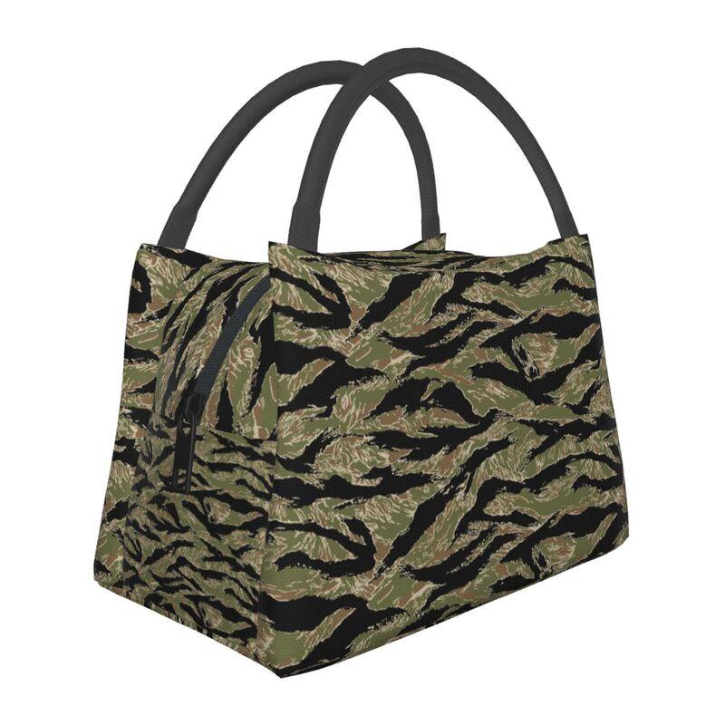 

Tiger Stripe Print Thermal Lunch Bag Women Men Large Capacity Reusable Waterproof Insulated Lunch Box for Travel Picnic Work