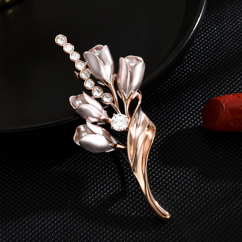 Senior Brooches Flower Leaf Brooch Pins for Women Suit Pendant Fashion Brooches Jewelry