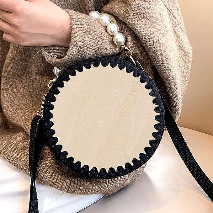 Hand-Woven Natural Wooden Basket Base for DIY Bags