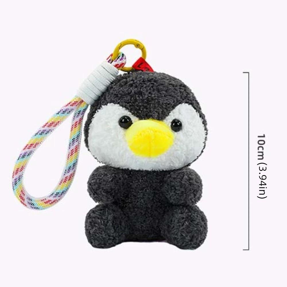 Fluffy Soft Elephant Plush Doll Metal Ring Panda Plush Key Ring Dinosaur Plush Pendant Handbag