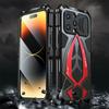 Rosdster Metall-Panzerhülle für IPhone 16 Pro Max 16E 7G 8G XR XS 11 12 Mini 13 14 15 Pro SE Stoßfeste Heavy Duty Defender Abdeckung