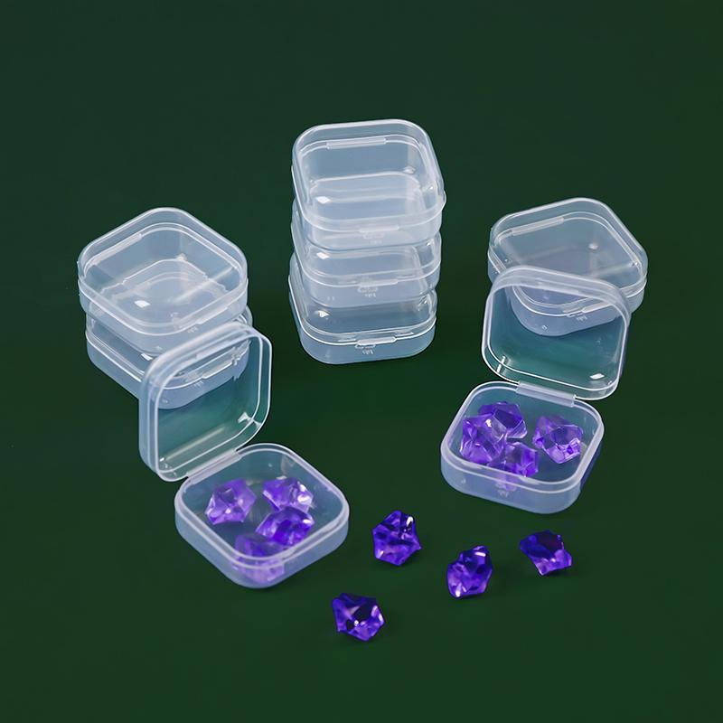 Mini Plastic Box Rectangular Translucent Packing Box Dustproof Durable Strong Jewelry Button Sundries Storage Case Container