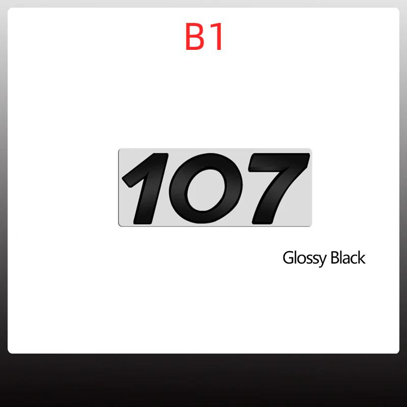 1pcs  107 407 Lettering Sticker Car Badge Logo 3D Metal Trunk Emblem Decoration Accessories Decorative Styling