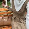 Korean Style Retro Brown Tote Bag Women Leather Texture Metal Lock Handbag Ladies Large Capacity Luxury Design Underarm Bag 2025