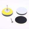 1/2/3Inch Hook And Loop Sanding Pad Kit 2Pcs With 1/4 Inches Shank Drill Attachment And Soft Foam Layer Buffering Pad