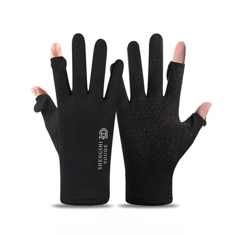 Summer Cycling Gloves For Men Women With Breathable Polyester Antislip Sun Protection
