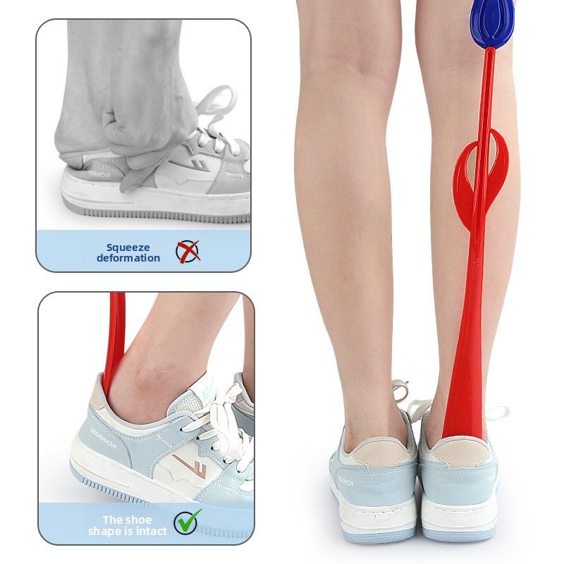 Add Long-handled Tulip Shoehorn for The Elderly, Pregnant Women, No Squatting, No Bending, Assisted Wearing Shoes, Household Lazy Shoehorn