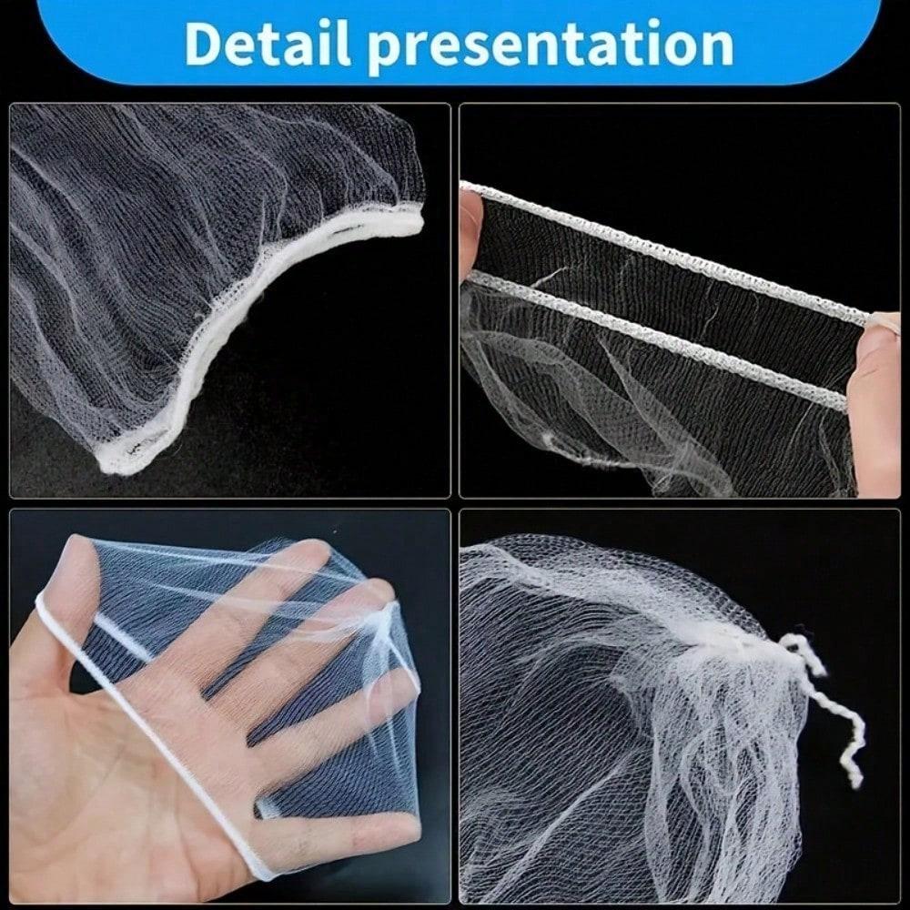 100-Pack Disposable Kitchen Sink Filter Bags - Featuring a Drawstring Closure And a Mesh Design That Effectively Captures Food Debris