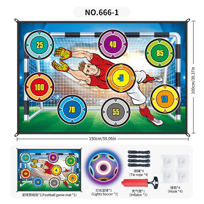 Source Factory Lighting Football Game Pad 1 * 1.5 Meters, Indoor And Outdoor Pasted Ball Scoring Game Sports Toy