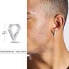 Geometric Octagon Hoop Earrings for Men, Hexagon Hoops, Stainless Steel Honeycomb Hoops Minimalist Earrings Men Jewelry
