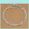 Women Turquoise Charm Anklet Ankle Bracelet Chain Sandal Beach Foot Jewelry Gift