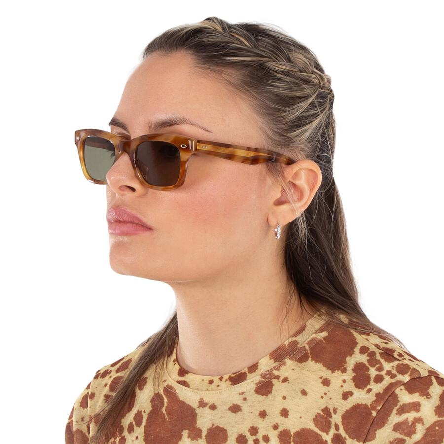 Garrett Leight Grove Sun Green Rectangular Unisex Sunglasses 2143 Emt Grn 48