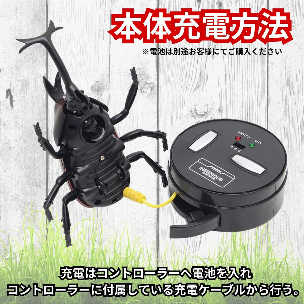 [Just like the real thing Realistic movements] Radio-controlled insect stag beetle set, 2 assorted species, rechargeable. [GiftEasy to useCompact]
