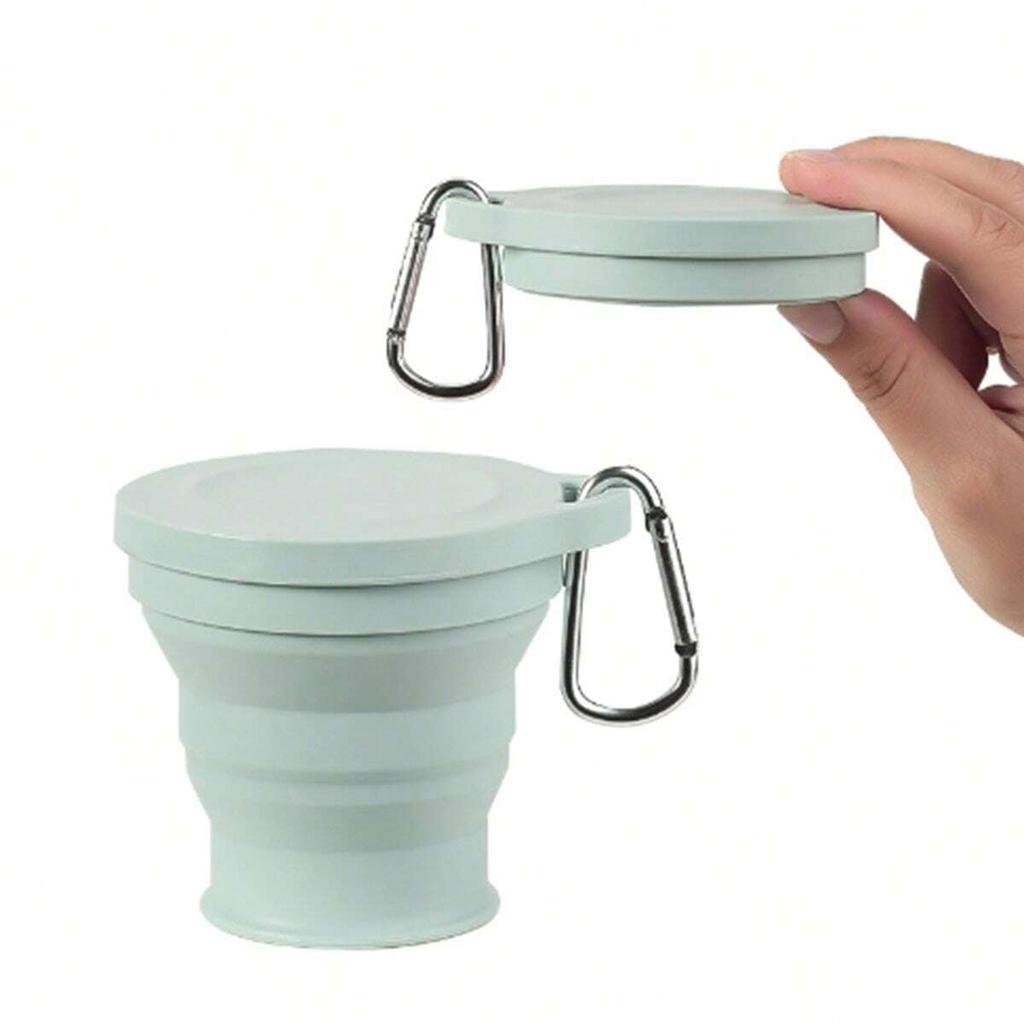 Outdoors Silicone Folding Cup with Hanging Hole Creative Water Cup Travel Portable Washing Cup Fashion Travel Silicone Cup