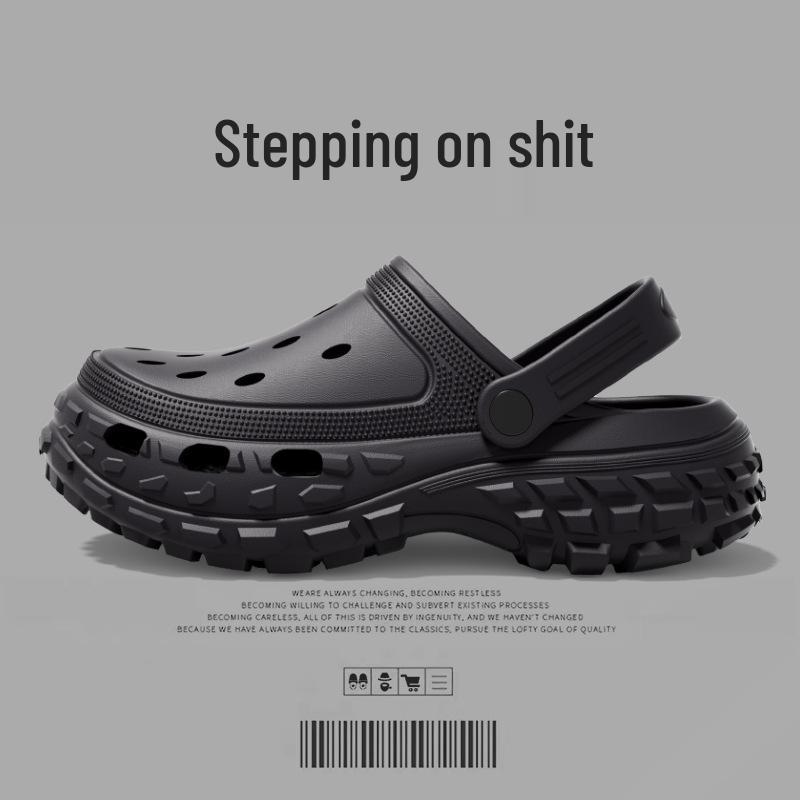 Men's 2024 EVA Anti-Slip Closed-Toe Beach Shoes - Odor-Resistant Summer Slippers for Couples