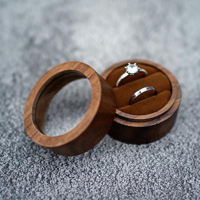 Wooden Romantic Wedding Gift Engagement Ceremony Case Jewelry Box Ring Bearer Box Ring Box Storage Box Presentation Box