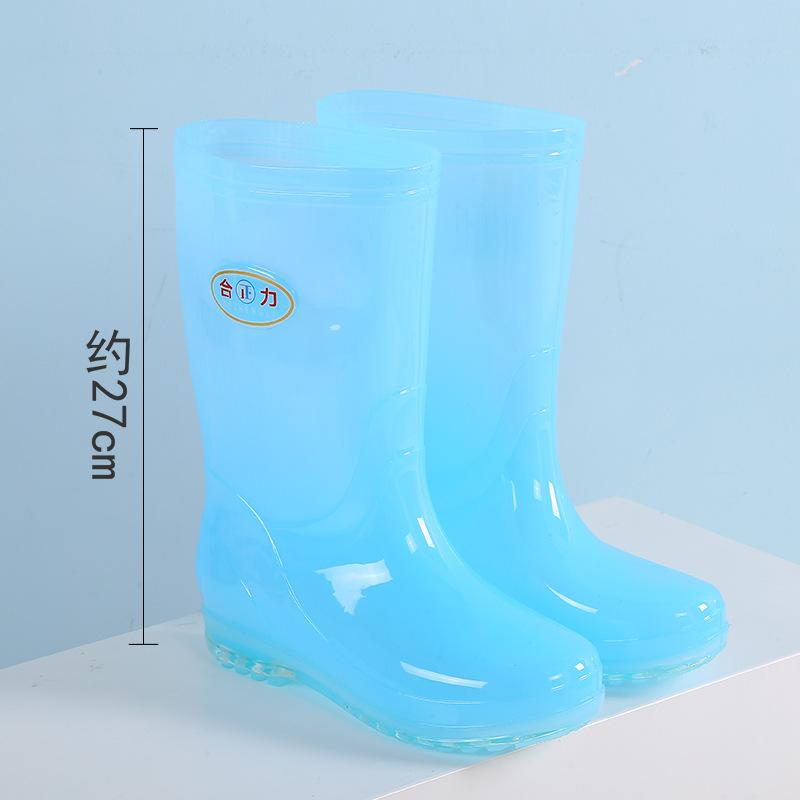 Tall tube thickened rain shoes women's waterproof shoes women's outer wear rain boots non-slip warm quick-drying water boots rubber shoes