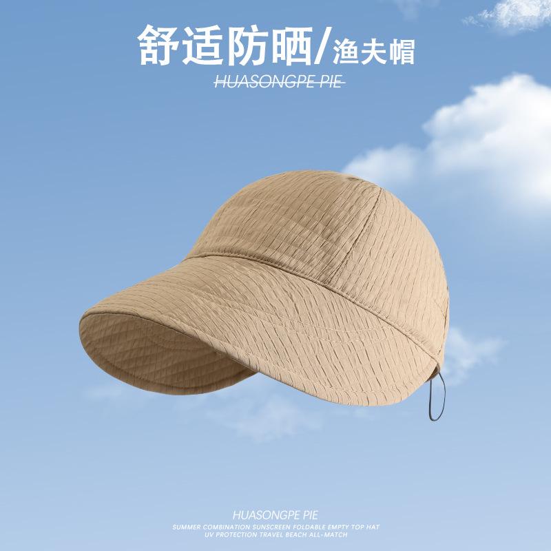 

New outdoor face small Korean version bucket hat women s wide-brimmed sunscreen hat M（56-58cm）