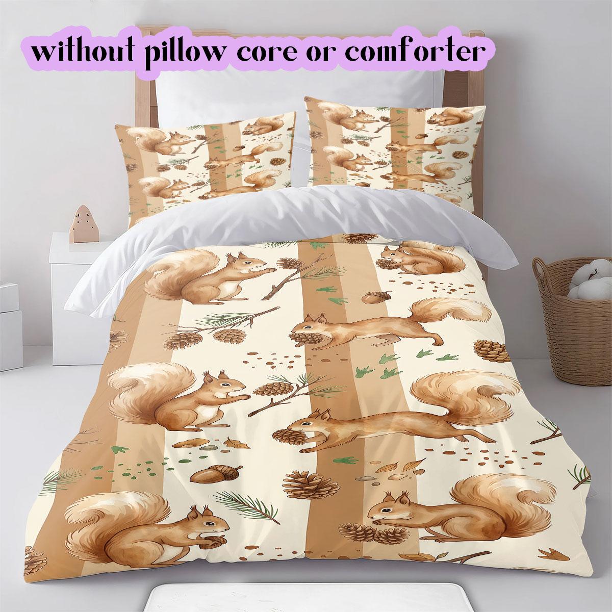 

Cute animal watercolor stripes Pattern Bedding,Quilt Set Quilt Cover Pillowcase Home Birthday Gift (1*duvet cover+2*pillowcase,without core) 135x200cm