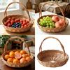Traditional Handwoven Reed Basket Portable And Stylish Outdoor Picnics Container For Park Outings And Social Gatherings