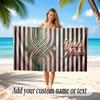Decorative Artwork Theme Soft Beach Towel Personalized Custom Name Text Towel Portable for Beach Pool Travel