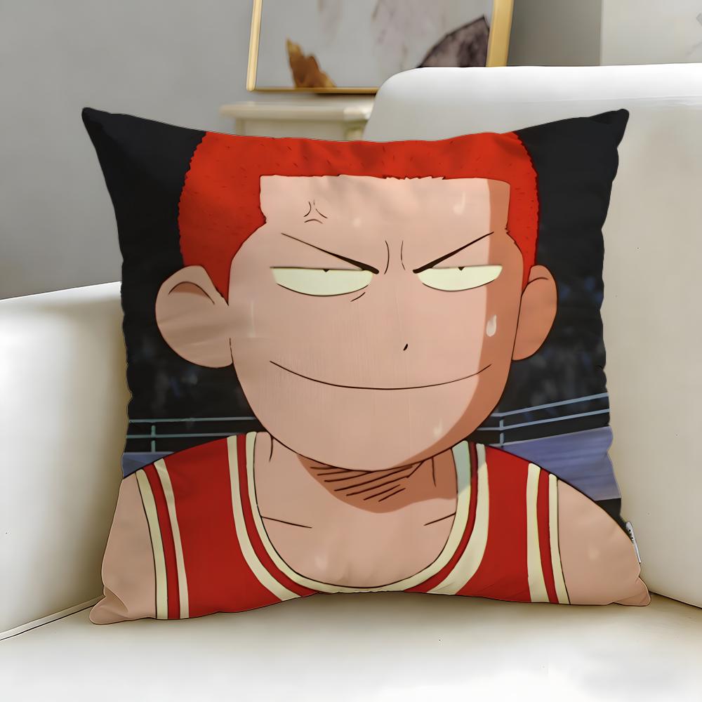 Classic Anime Slam Dunk Cushion Cover Soft & Easy-Wash Pillow Case – Versatile for Couch, Bed, Travel and Office