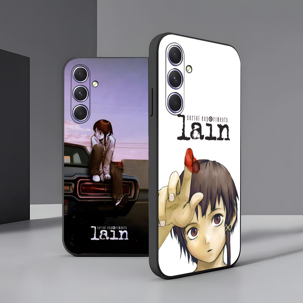 Serial Experiments L-Lain Phone Case For Samsung A56 A36 A26 A16 A15 A25 A35 A55 A14 A34 A24 A54 Black Soft Shell