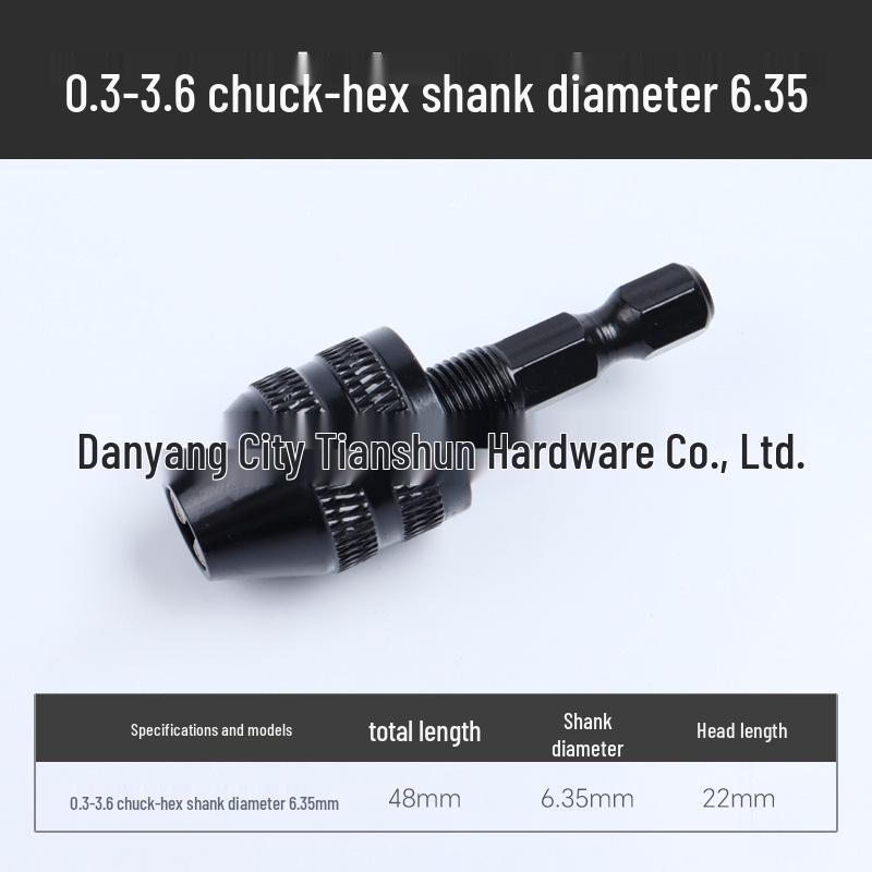 Hex Shank Quick-Change Three-Jaw Electric Grinder Drill Chuck