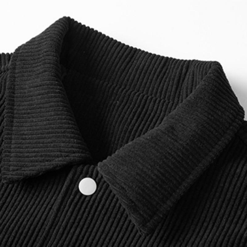 Men Winter Jackets Padded Warm Loose Parka Coat Corduroy Short Jacket Man Solid Single Breasted Windbreaker Winter Men's Casual Jacket Streetwear
