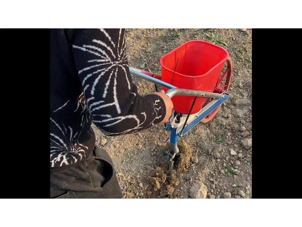 Hand-Push Multifunctional Seeder for Peanuts, Corn, Soybeans, Wheat, and Fertilizer Application In Farmland