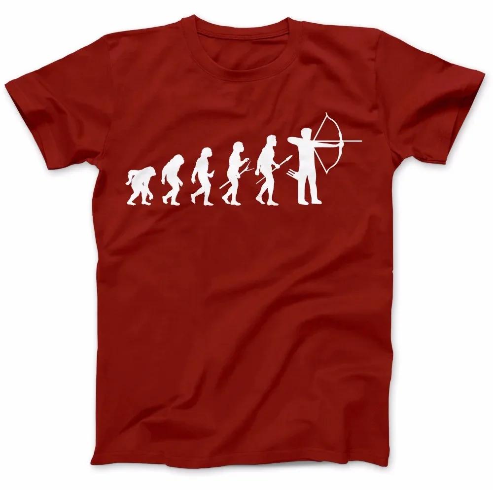 Funny Archery Evolution Archer TShirt 100 Cotton ONeck Summer Short Sleeve Casual Unisexs Tshirt Size S3XL S