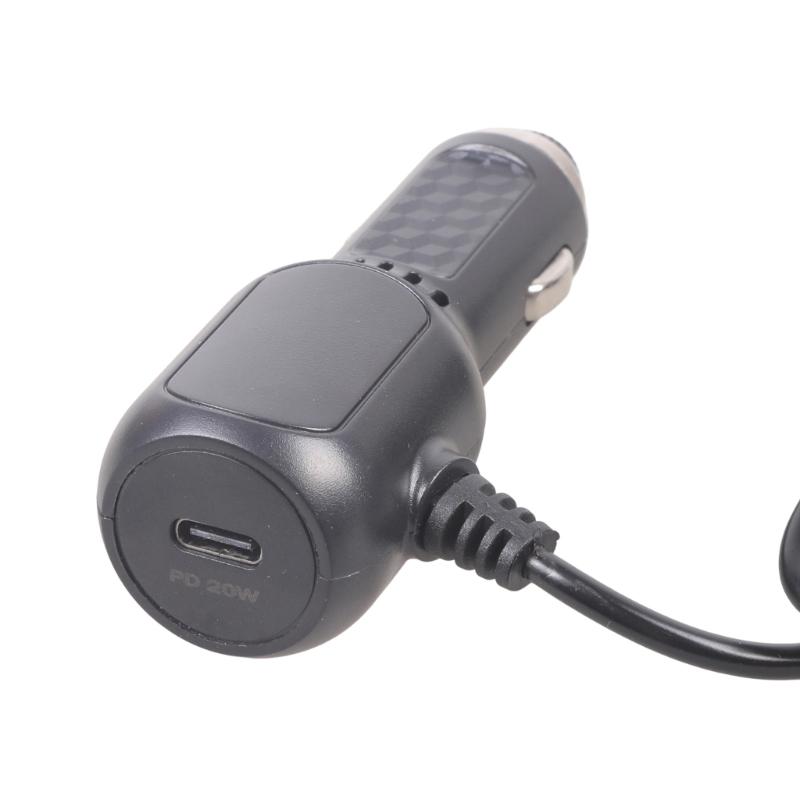 2 Drive USB C Car Charger 20W Fast Charging 12V 36V Input 3.42m Dedicated Line For Camera Tablets Phones