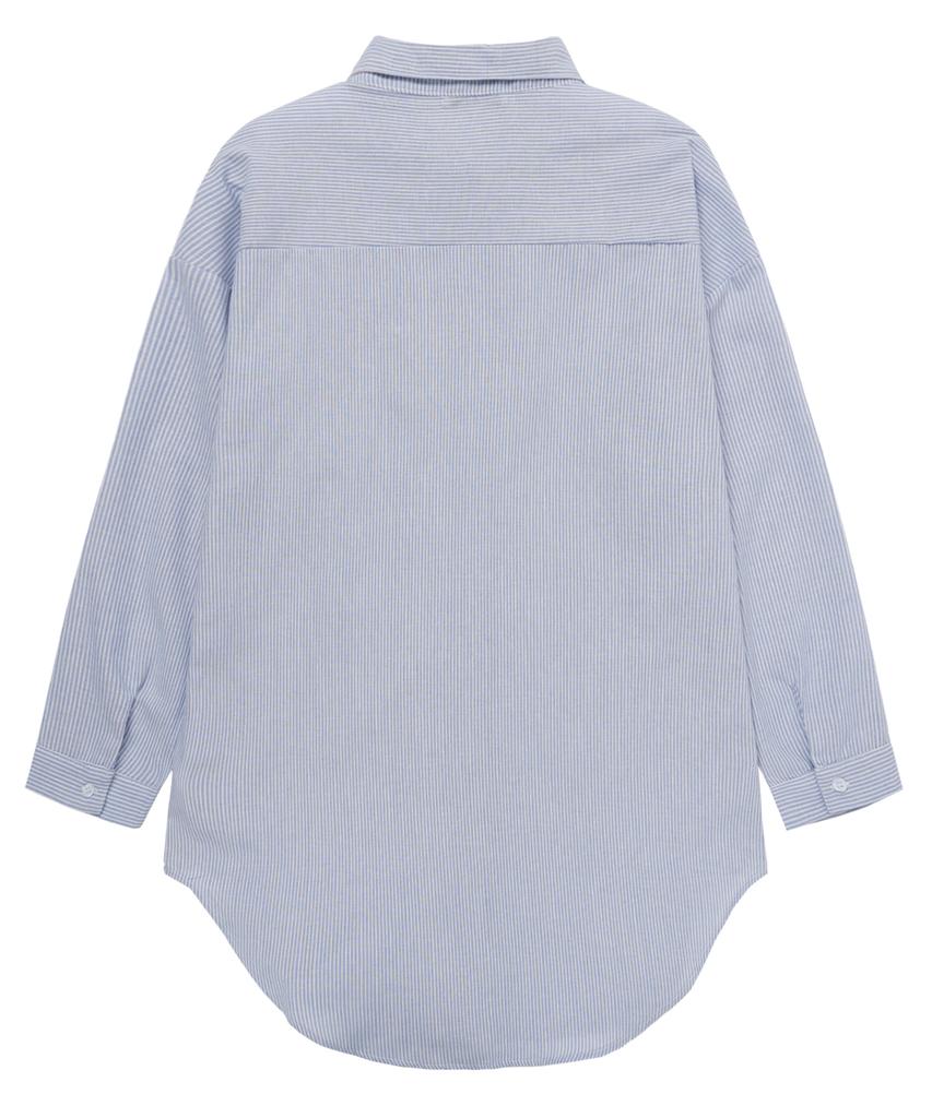 CNVS All Day Oversized Striped Shirt_Light Blue