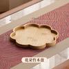 1pcs Wooden Compartment Tray for Boiling Tea  Snack Plate Home Living Room Nut Candy Fruit Serving Dish Solid Wood