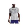 Under Armour American Vintage Graphic Crew Neck Short Sleeve T-Shirt Men Tops Light-Modern-Gray 1376854-011
