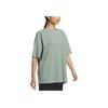 Adidas Letter Print Casual Sports Short Sleeve T-Shirt Women Tops Silver Grey Green IS7405