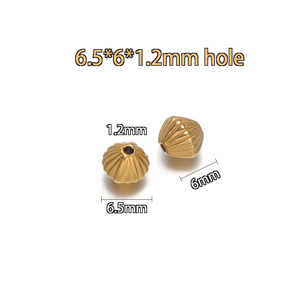 20Pcs Stainless Steel Flower Bead Loose Spacer Tube 8mm Beads for DIY Jewelry Making Bracelet Making Necklace Wholesale Findings