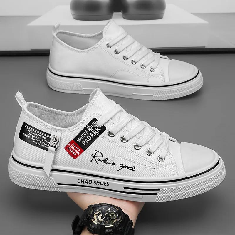 Pánské plátěné boty, pánské tenisky, prodyšné pánské sportovní černé látkové boty, trendy s písmenem, pánské nízké tenisky, ležérní boty