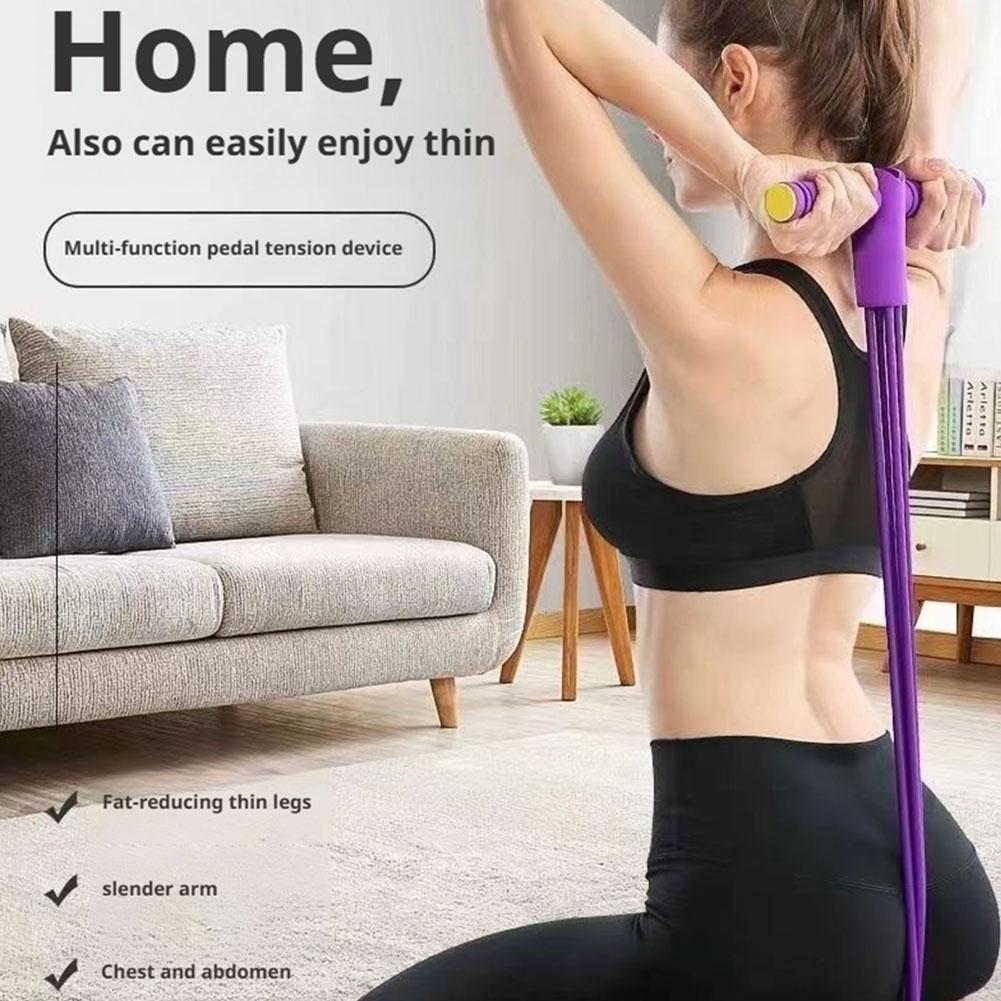 Tensioner per Pedali a 1/4/6 Tubi Attrezzatura Multifunzionale per Fitness Domestico per Yoga Rafforzamento Addominale Fascia Elastica